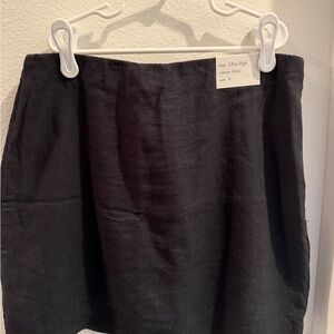 NWT Abercrombie Black Linen Skort sz S